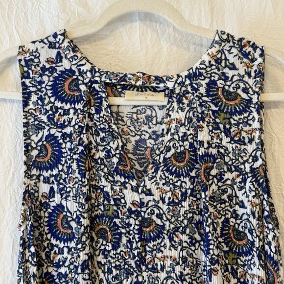 Altar’d State Blue Orange White Boho Sleeveless Swing Dress Size Medium - Picture 2 of 12